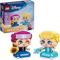 LEGO Disney Frozen Mini Anna & Elsa Toys - Building Set for Girls & Boys, Ages 5+ - Frozen Toys for Pretend Play or Bedroom Decor - Gifts for Birthdays - 43284