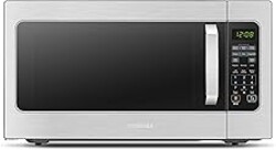 Toshiba ML-EM62P(SS) Large Countertop Microwave with Smart Sensor, 6 Menus, Auto Defrost, ECO Mode, Mute Option & 16.5" Position Memory Turntable, 2.2 Cu Ft, 1200W, Stainless Steel