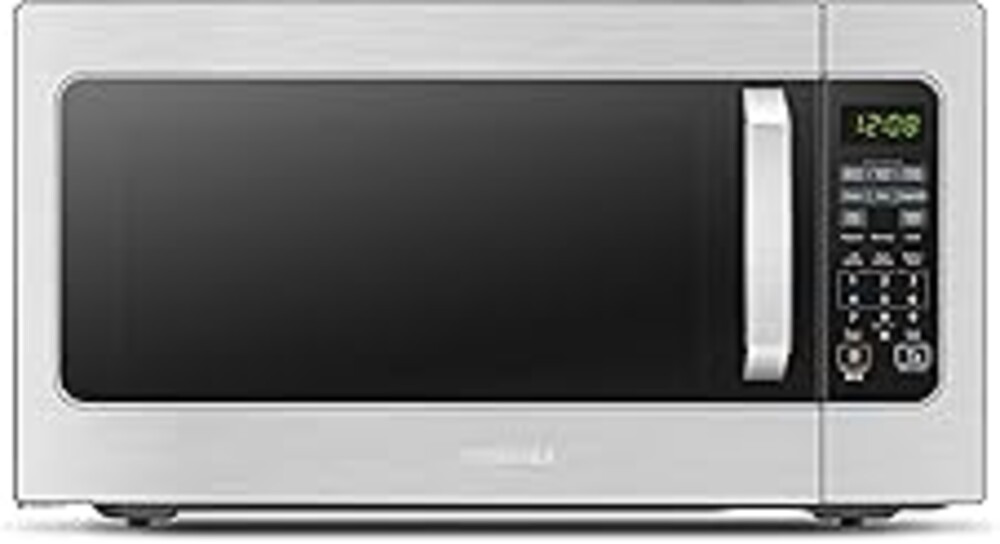 Toshiba ML-EM62P(SS) Large Countertop Microwave with Smart Sensor, 6 Menus, Auto Defrost, ECO Mode, Mute Option & 16.5" Position Memory Turntable, 2.2 Cu Ft, 1200W, Stainless Steel