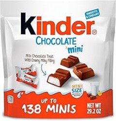 Kinder Chocolate Mini Bars with Creamy Milky Filling, Individually Wrapped Candy, 29.2 oz