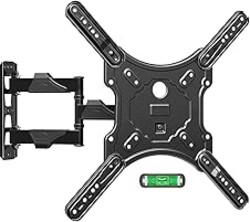 ELIVED TV Wall Mount for Most 26-60 Inch TVs, Swivel and Tilt Full Motion TV Mount with Single Stud Perfect Center Design, Wall Mount Bracket Max VESA 400x400mm, Corner Mount Holds up to 77 lbs.
