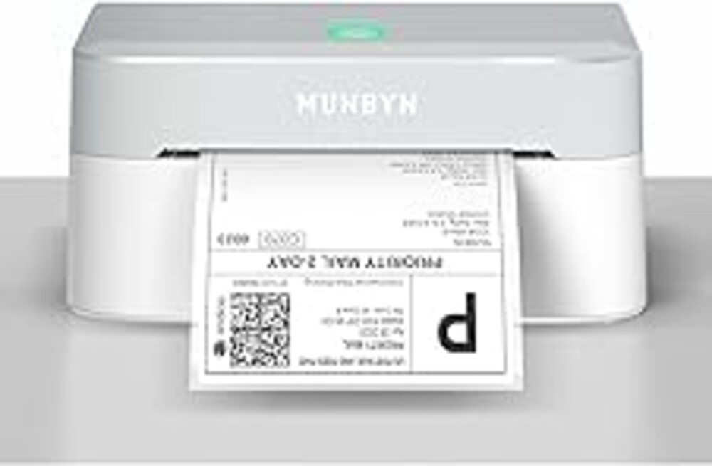 MUNBYN Bluetooth Thermal Label Printer RW403B, Wireless 4x6 Shipping Label Printer for Small Business, Compatible with Android, iPhone, Windows, Mac, Chromebook, Print Width 1.57"-4.25" (Grey)