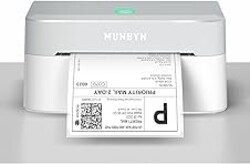 MUNBYN Bluetooth Thermal Label Printer RW403B, Wireless 4x6 Shipping Label Printer for Small Business, Compatible with Android, iPhone, Windows, Mac, Chromebook, Print Width 1.57"-4.25" (Grey)