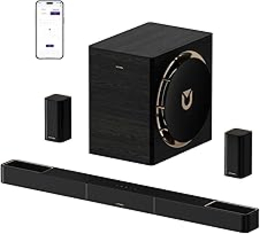 ULTIMEA Skywave X70 7.1.4ch Professional Wireless Surround Sound System for TV w/Dolby Atmos, 980W Sound Bar with 10" Wireless Subwoofer, 20Hz Low Frequency, GaN Amplifier, 4K HDR Pass-Through