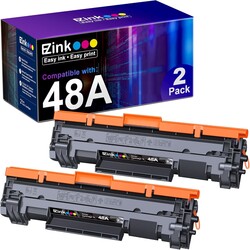 E-Z Ink 48A CF248A Compatible Toner Cartridges Replacement for HP 48A Toner Cartridge Black CF248A to use with Pro M15w M28w M29w M31w M28a M29a M30w M15a M16a M16w Printer (Black, 2 Pack)