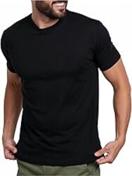 INTO THE AM Mens T Shirts Soft Cotton Blend Crew Neck Tee S - 4XL Athletic Fit Plain Casual T-Shirt for Men