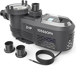 Aquastrong Variable Speed Pool Pump, 2 HP, 220V, 10566GPH, In/Above Pool Pump, Energy Efficient, High Flow, Powerful Self Primming Swimming Pool Pumps with Filter Basket
