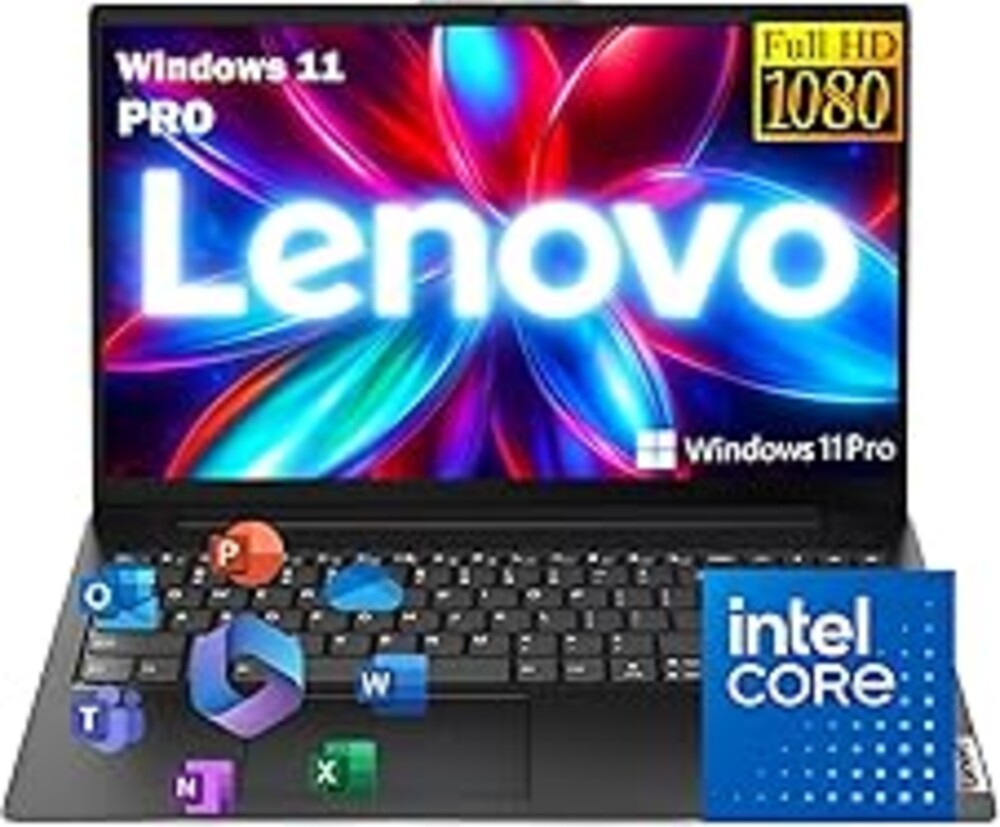 Lenovo 2026 Business Laptop with MS 365 for the Web, Intel Powerful Processor, 8GB DDR5, 628GB PCIE, 15.6" FHD Display, Dolby Audio, RJ-45, 16-Hour Battery Life, Fast Charging Speed, Windows 11 Pro