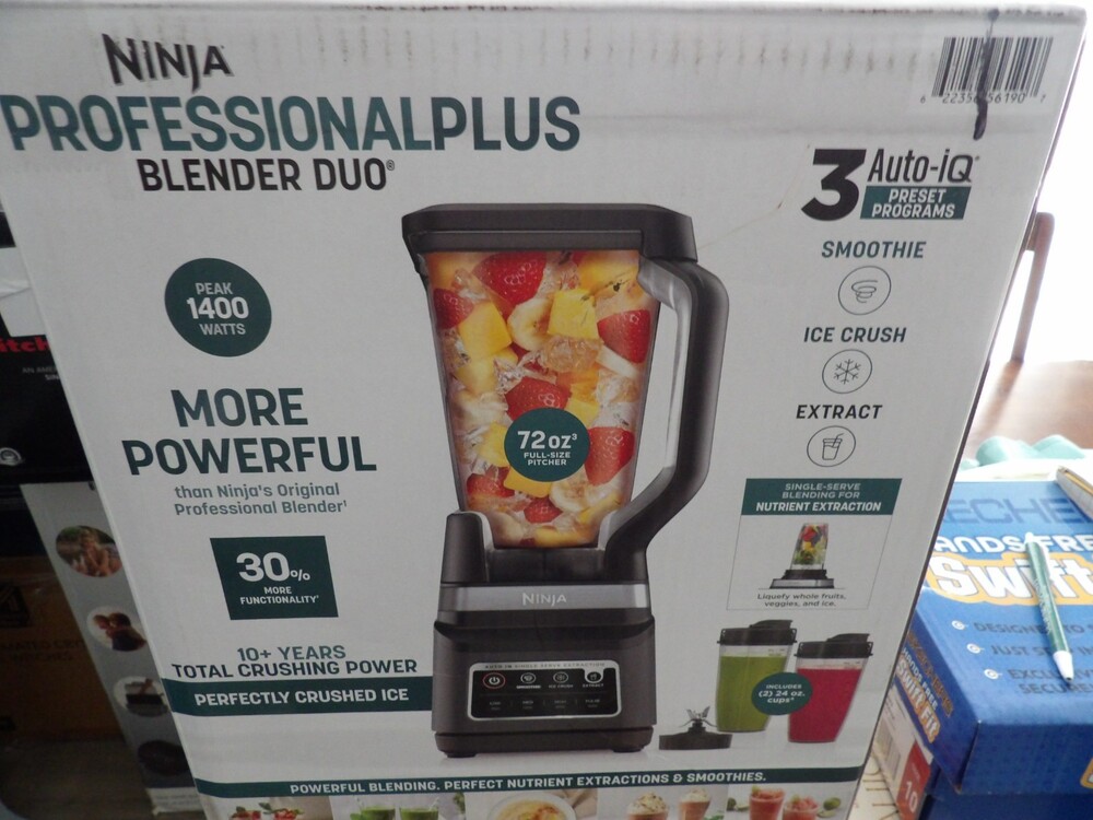 Ninja DB751A Professional Plus Blender - Black Blender Du0 with Auto IQ
