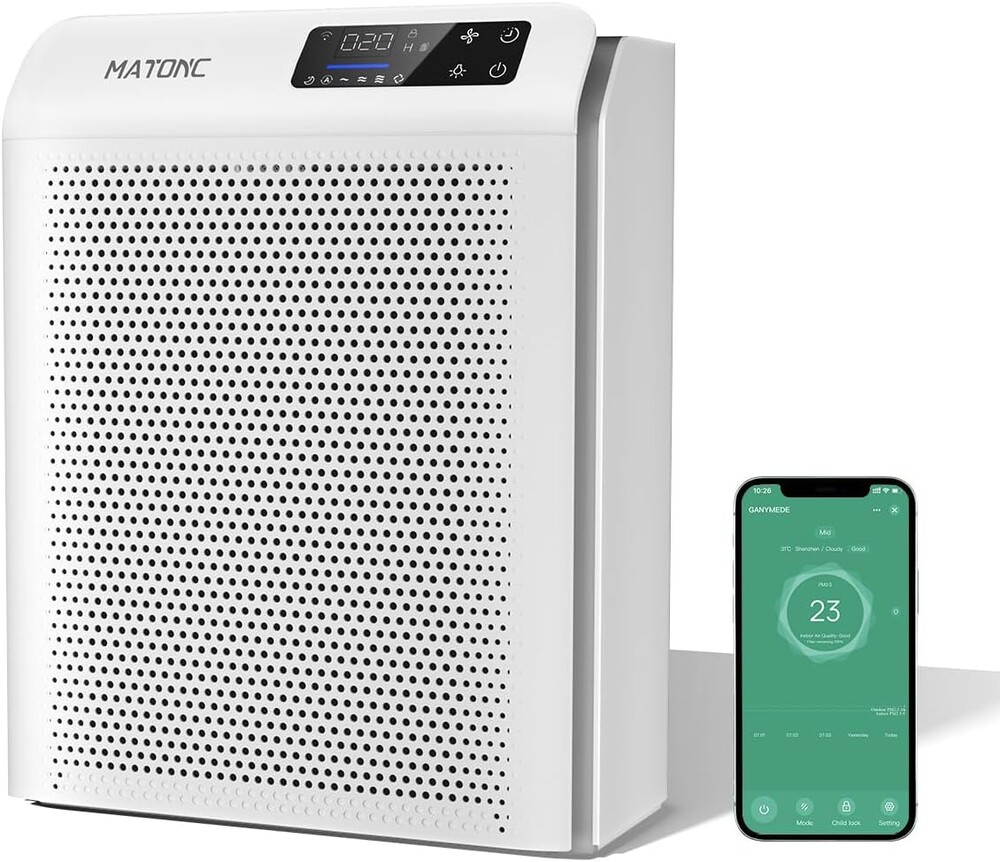 Air Purifiers for Home Bedroom Large Room Up to 3500 Ft², Smart HEPA Air Cleaner with APP Control,PM 2.5 Display Air Quality, Sleep Mode, Auto Mode, HEPA Air Purifier for Pets Hair, Dust, Odor, Pollen