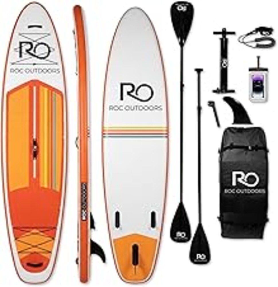 Roc Inflatable Stand Up Paddle Board 10' 6" with Premium SUP Paddle Board Accessories, Wide Stable Design, Non-Slip Comfort Deck for Youth & Adults