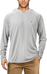 Roadbox UPF 50+ Fishing Shirts for Men, Long Sleeve UV Sun Protection Hoodie, Outdoor Hiking Running Swimming Rash Guard
