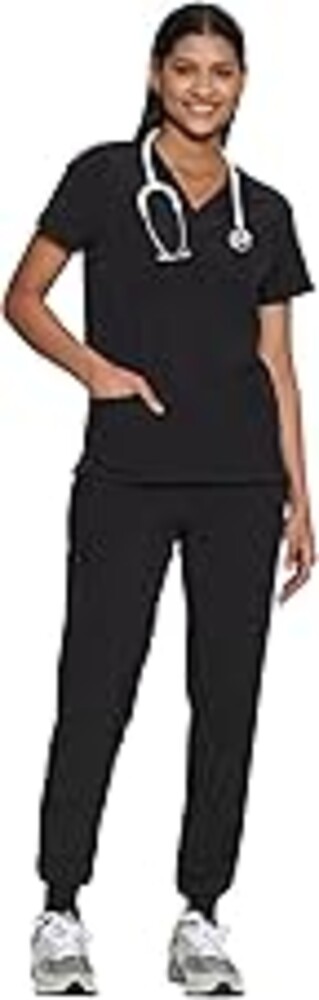 COZYFIT Scrubs for Women Set - Stretch V-Neck Scrub Top & Jogger Pant with 8 Pockets COZY SCRUBS