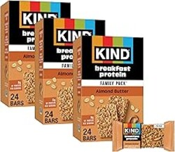 KIND Breakfast Protein, Almond Butter, 8g Protein, Healthy Snacks, Gluten Free, 36ct Value Pack