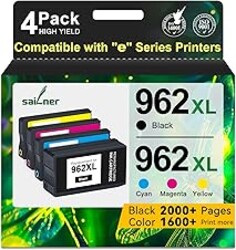 962XL Ink Cartridges for HP 962XL Ink Cartridges Combo Pack Work for HP Officejet Pro 9015e 9010 9025e 9015 9025 9018e 9025e 9020 Printer for HP 962 (4 Pack)