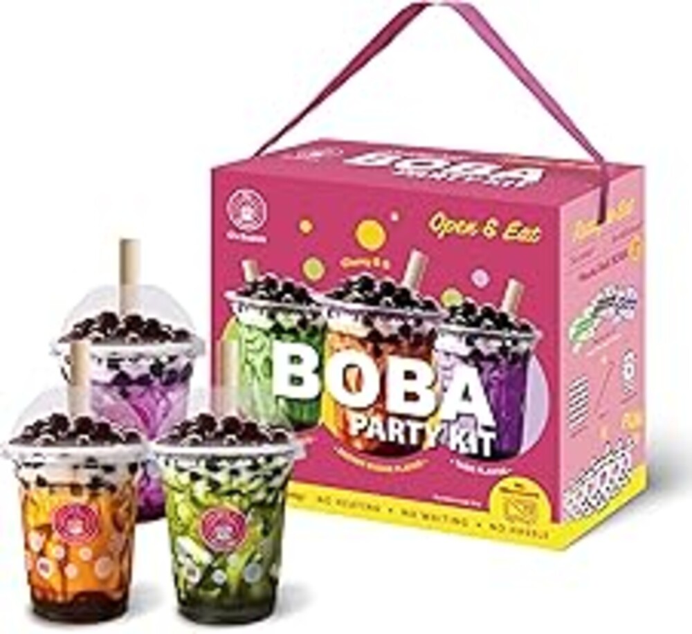 O's Bubble Boba Tea Kit - Bubble Tea Kit - All in One Boba Kit - Boba Kit for Kids - 6 Servings Includes Cups, Straws, Stirrer (Party Kit Variety Pack Upgrade) (No Microwave Version 3.0)
