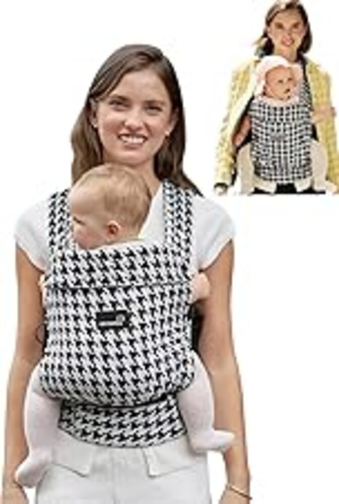 GROWNSY Baby Carrier Newborn to Toddler, Lightweight Ergonomic 7-44 lbs Newborn Carrier with Head Support, Easy to Wear Hands Free Infant Carrier for 0-36 Months, Houndstooth