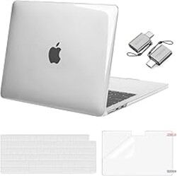 MOSISO Compatible with MacBook Air 13 inch Case M5 2026 M4 2025 M3 M2 2024-2022 A3449 A3240 A3113 A2681, Hard Shell&Keyboard Cover&Screen Film&Type C for MacBook Air 13.6 inch Case, Crystal Clear