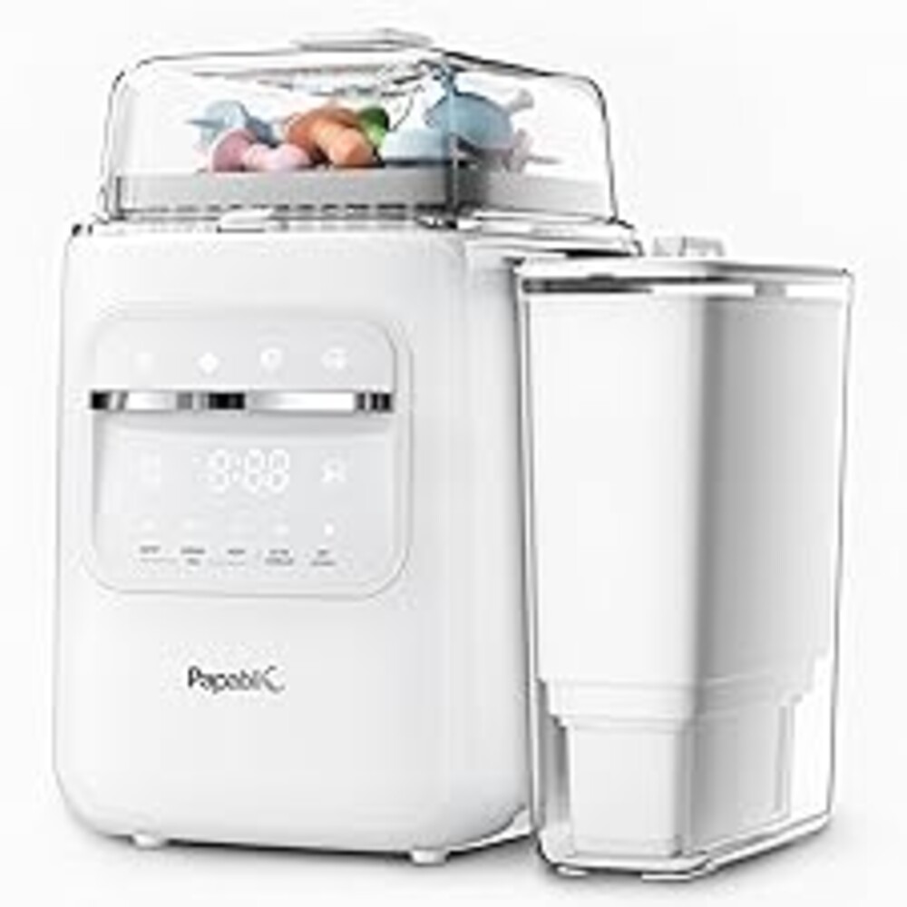 Papablic SafeguardPlus Bottle Washer, Sterilizer &Dryer, Water Purification | 8 Bottles Capacity, 12-Min Fast Wash, 360° Deep Clean, Baby Bottle Washer for Bottles, Pump Parts, Baby Essentials