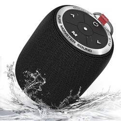 Monster S110 Bluetooth Speaker, Portable Bluetooth 5.3 Speakers with True Wireless Stereo Pairing for Louder Stereo Sound, Built-in Mic, Portable Wireless Speaker for Home or Indoor