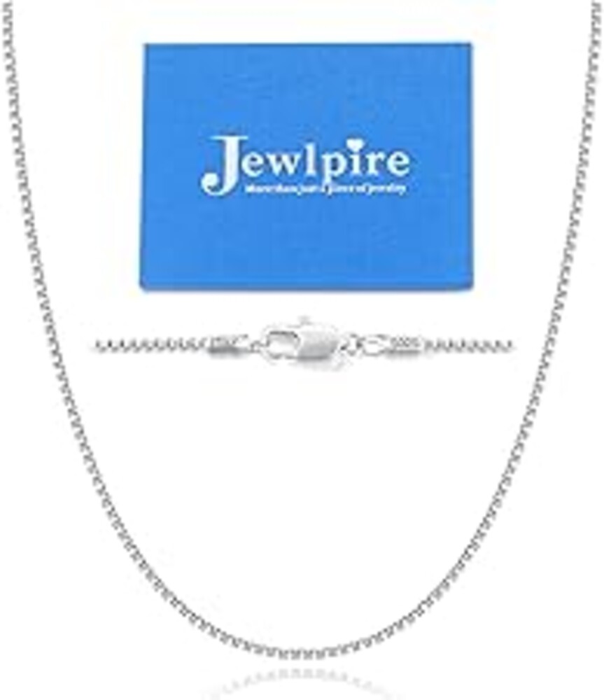 Jewlpire 1.3mm Box Chain 14K Gold Plated 925 Sterling Silver Chain Necklace for Women, Thin & Sturdy Womens Chains Necklace 14 16 18 20 22 24 26 Inches