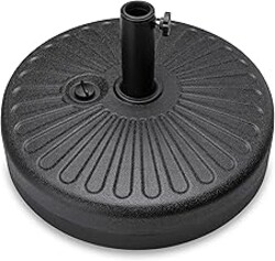 Best Choice Products Fillable Umbrella Base Stand Round Sunburst Plastic Patio Umbrella Base Stand, Pole Holder for Outdoor, Lawn w/ 55lbs Weight Capacity, Adjustment Knob