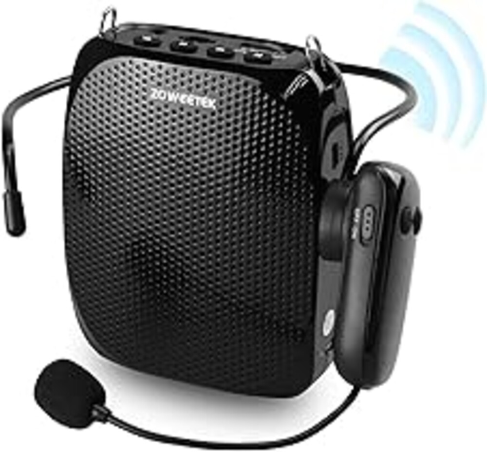 ZOWEETEK Original Voice Amplifier for Teachers with 2 Microphones, Wireless Voice Amplifier Microphone Headset, Portable Speaker Megaphone for Classroom, Training, Teaching, Yoga, Meeting, Speech