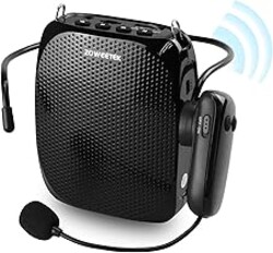 ZOWEETEK Original Voice Amplifier for Teachers with 2 Microphones, Wireless Voice Amplifier Microphone Headset, Portable Speaker Megaphone for Classroom, Training, Teaching, Yoga, Meeting, Speech