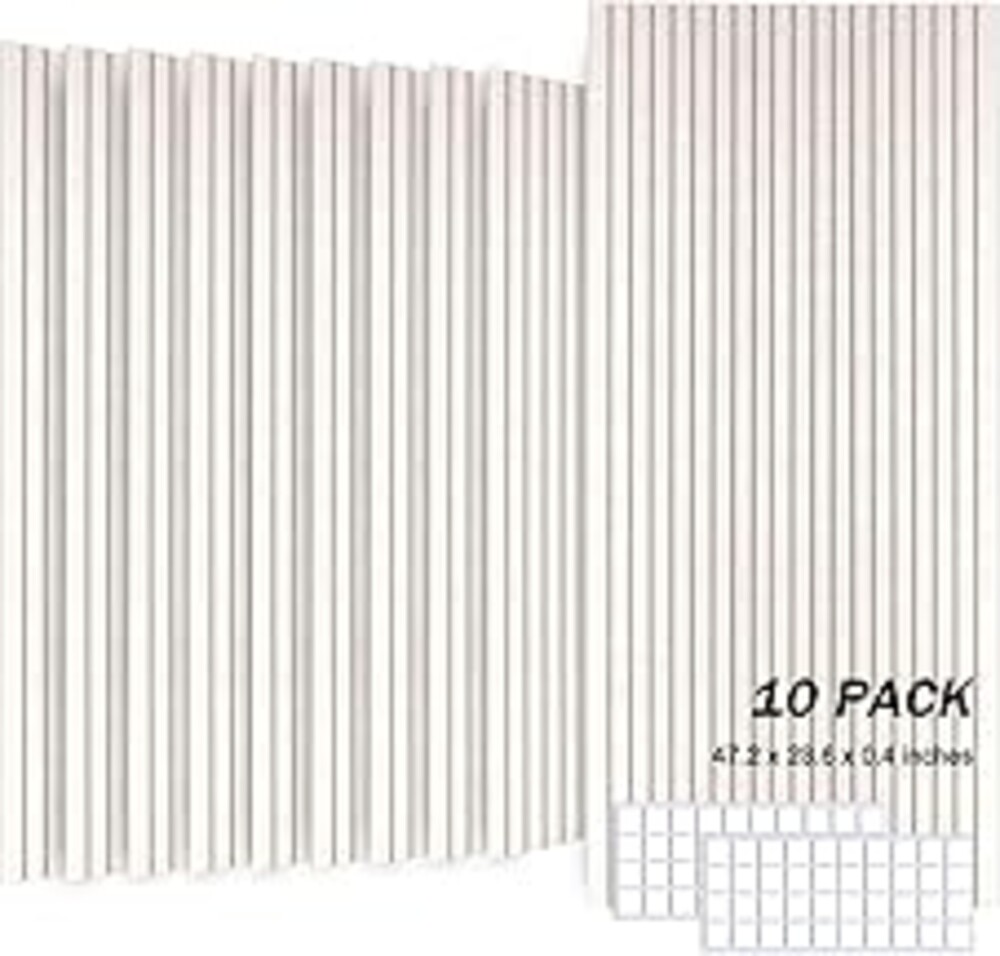 JVJVJ Large Acoustic Panels, 48"X24"X0.4" Sound Proof Foam Panels for Walls, Sound Dampening Panels, Soundproof Wall Panels for Home Studio&Office Decor. (Light Camel, 10)