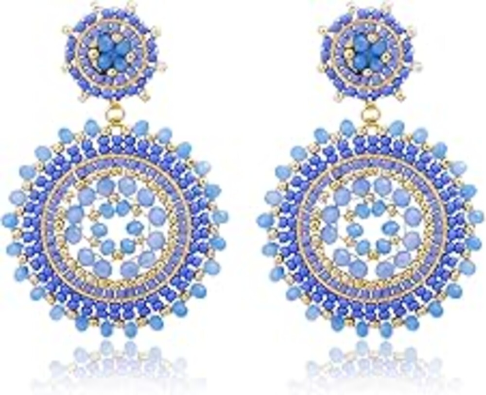 Elegance 11 Designs Beaded Earrings For Women Seed Bead Summer Beach Boho Statement Dangle Handmade Earrings Jewelry