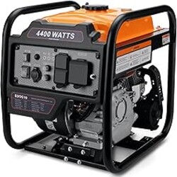 Oxseryn Power Equipment 4400 Watts Inverter Generator Gas Powered, Portable Open Frame Generator, Low Noise with ECO Mode, RV Ready, Emergency Home Backup
