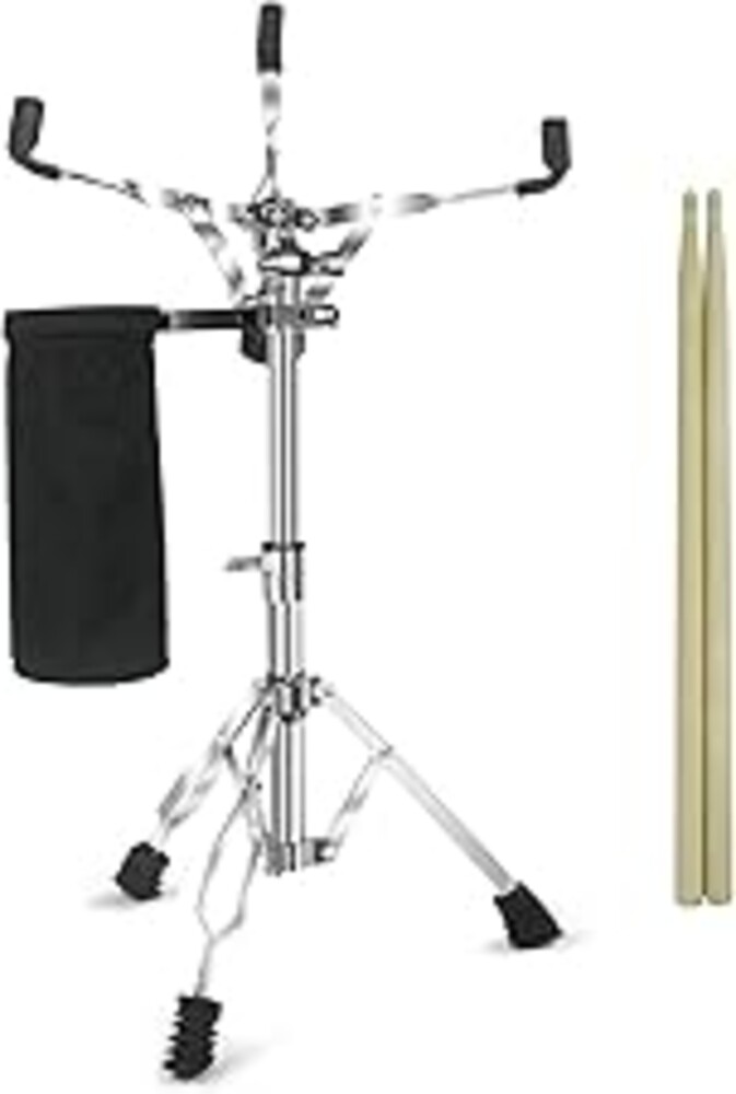 Seteol Snare Drum Stand Snare Stand with Drumstick Holder and a Pair of 5A Drum Sticks Fit for 8 to 15 Inch Snare Drum and Practice Pad, Adjustable Height 15.8 to 22.8 Inches for Drum Beginners