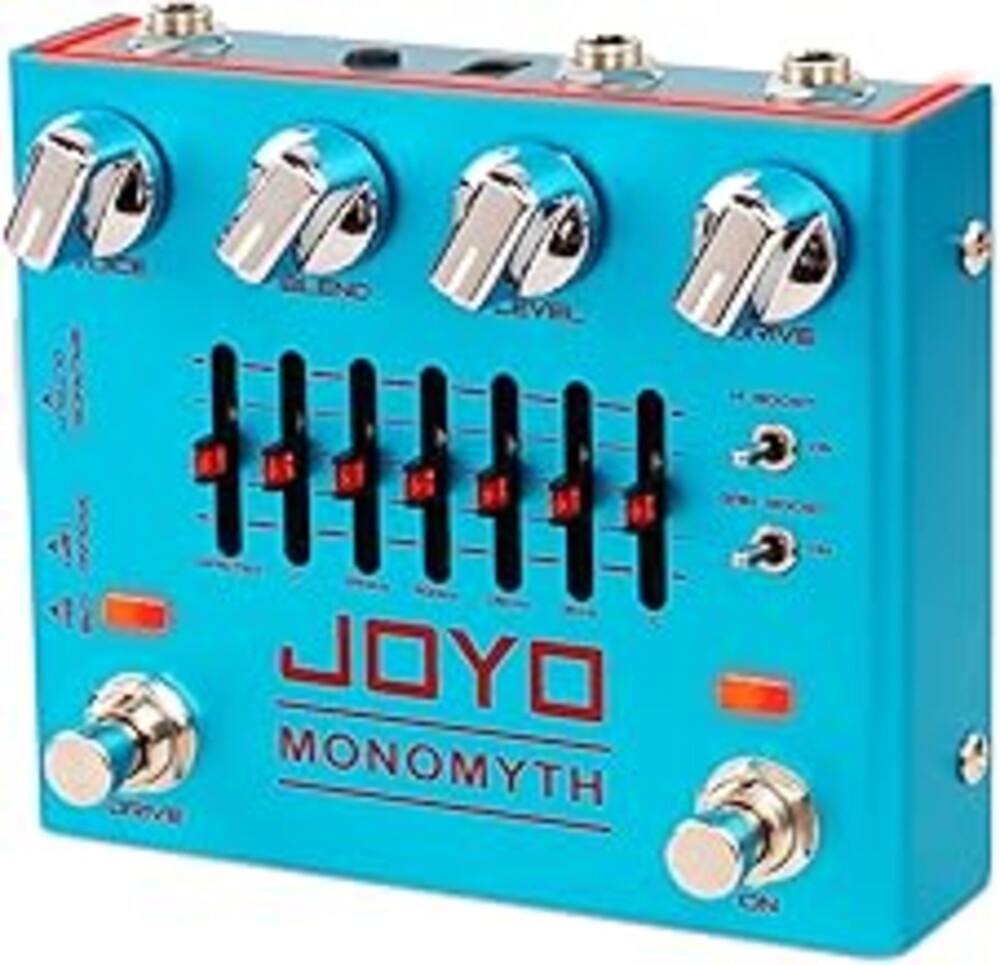 JOYO Bass Preamp & DI Guitar Pedal, 6-Band Graphic EQ with Blend/Voice/Drive Control, Treble & Gain Boost, XLR DI Out & Cab Sim, Bypass (MONOMYTH R-26)
