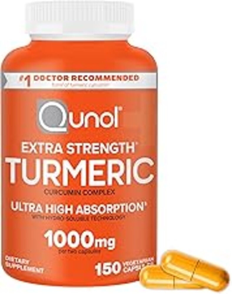 Qunol Turmeric Curcumin Supplement, 1000mg with Ultra High Absorption, for Joint Support, Extra Strength Capsules, 150 Count