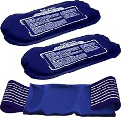 Reusable Hot and Cold Ice Packs for Injuries (3-Piece Set), Joint Pain, Muscle Soreness and Body Inflammation - Reusable Gel Wraps - Adjustable & Flexible for Knees, Back, Shoulders, Arms and Legs