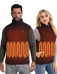 SOLJIKYE Heated Vest for Men and Women (Battery Pack Included), Fleece Heated Jackets for Men and Women