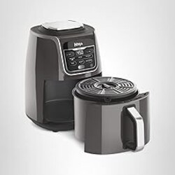 Ninja AF161 Max XL Air Fryer that Cooks, Crisps, Roasts, Bakes, Reheats and Dehydrates, with 5.5 Quart Capacity, and a High Gloss Finish, Grey