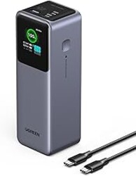 UGREEN Nexode Power Bank 25000mAh 200W Laptop Portable Charger PD 3.1 Fast Charging 90Wh 3-Port Battery Pack with TFT Smart Display for MacBook Pro/Air/ipad/iPhone 17/16/Samsung S26/Dell/HP and More