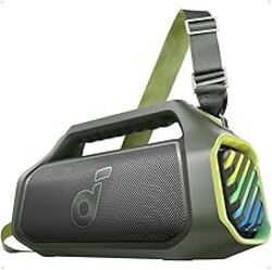 Soundcore Boom 2 Plus Portable Speaker By Anker, 140W, 2+2 Channel, BassUp 2.0, 20H Playtime, Fast Charge, IPX7 Waterproof, RGB Lights, Power Bank, Bluetooth 5.3, Outdoor Speakers, Camping, Beach