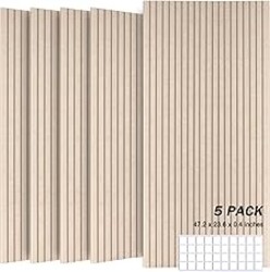JVJVJ Large Acoustic Panels, 48"X24"X0.4" Sound Proof Foam Panels for Walls, Sound Dampening Panels, Soundproof Wall Panels for Home Studio&Office Decor. (Deep Camel, 5)