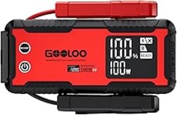 GOOLOO GT6000 Jump Starter 6000A 12V with 100W Bi-Directional Fast Charge | All Gas &Up to 12L Diesel Car battery Jumper, Supersafe Roadside Kit for Emergency, large display, 27000mAh, 24 mo. Standby