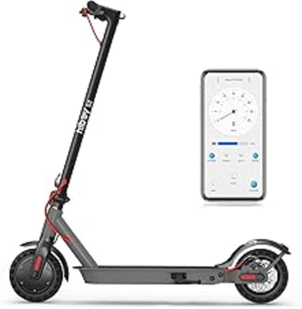 Hiboy S2 Electric Scooter - 8.5" Solid Tires - Up to 17 Miles Long-Range | 19 MPH Portable Folding Commuting Scooter for Adults with Double Braking System and App