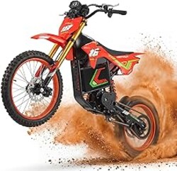 HAPPYRUN F18 Off-Road E-Moto - Electric Dirt Bike for Adults - 6000W Peak Mid-Drive Motor, 46 MPH Top Speed, 60V 30Ah Battery, 60 Mile Range, Dual Hydraulic Brakes, 17" Front / 14" Rear Tires.