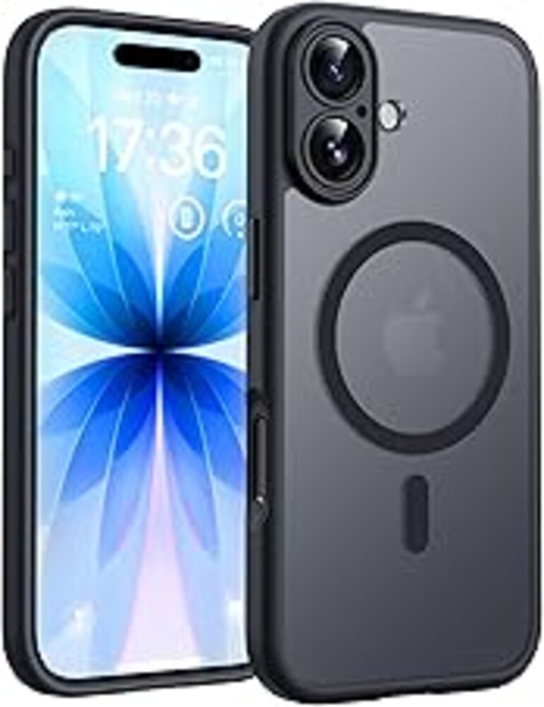TOCOL for iPhone 17 Case, Compatible with Magsafe, Full Camera Protection, Built-in Magnets, Drop Protection, Translucent Matte Phone Case for iPhone 17 6.3 inch (Black)