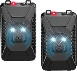 BORHOOD Ultrasonic Rodent Repellent, 2 Pack Plug-in Mouse Rat Pest Bat Squirrels Repellent for Car with Battery Powered Under Hood, Keep Mice Out of Cars Engines, Indoor, Garage, Storage Room-Black