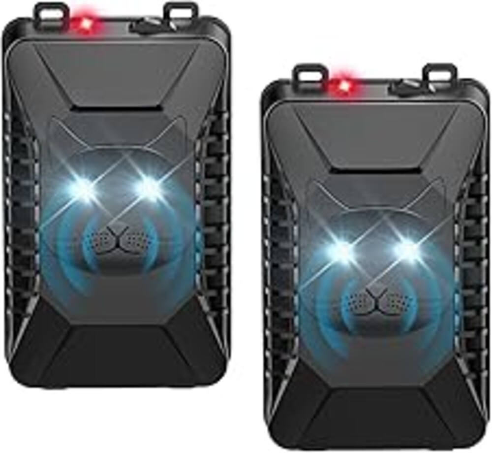 BORHOOD Ultrasonic Rodent Repellent, 2 Pack Plug-in Mouse Rat Pest Bat Squirrels Repellent for Car with Battery Powered Under Hood, Keep Mice Out of Cars Engines, Indoor, Garage, Storage Room-Black