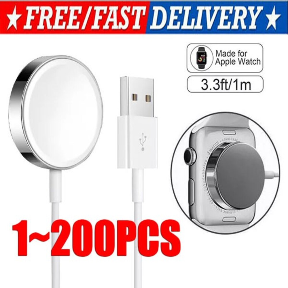 Magnetic USBA Charging Cable Charger For Apple Watch Series 5/6/SE/8/9/Ultra Lot