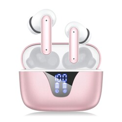 Nequga Wireless Earbuds Bluetooth Headphones, 50H Playtime Ear Buds with Mic, LED Digital Display Charging Case, IPX7 Waterproof, Deep Bass Stereo, in-Ear Earphone for iPhone Andriod Phone