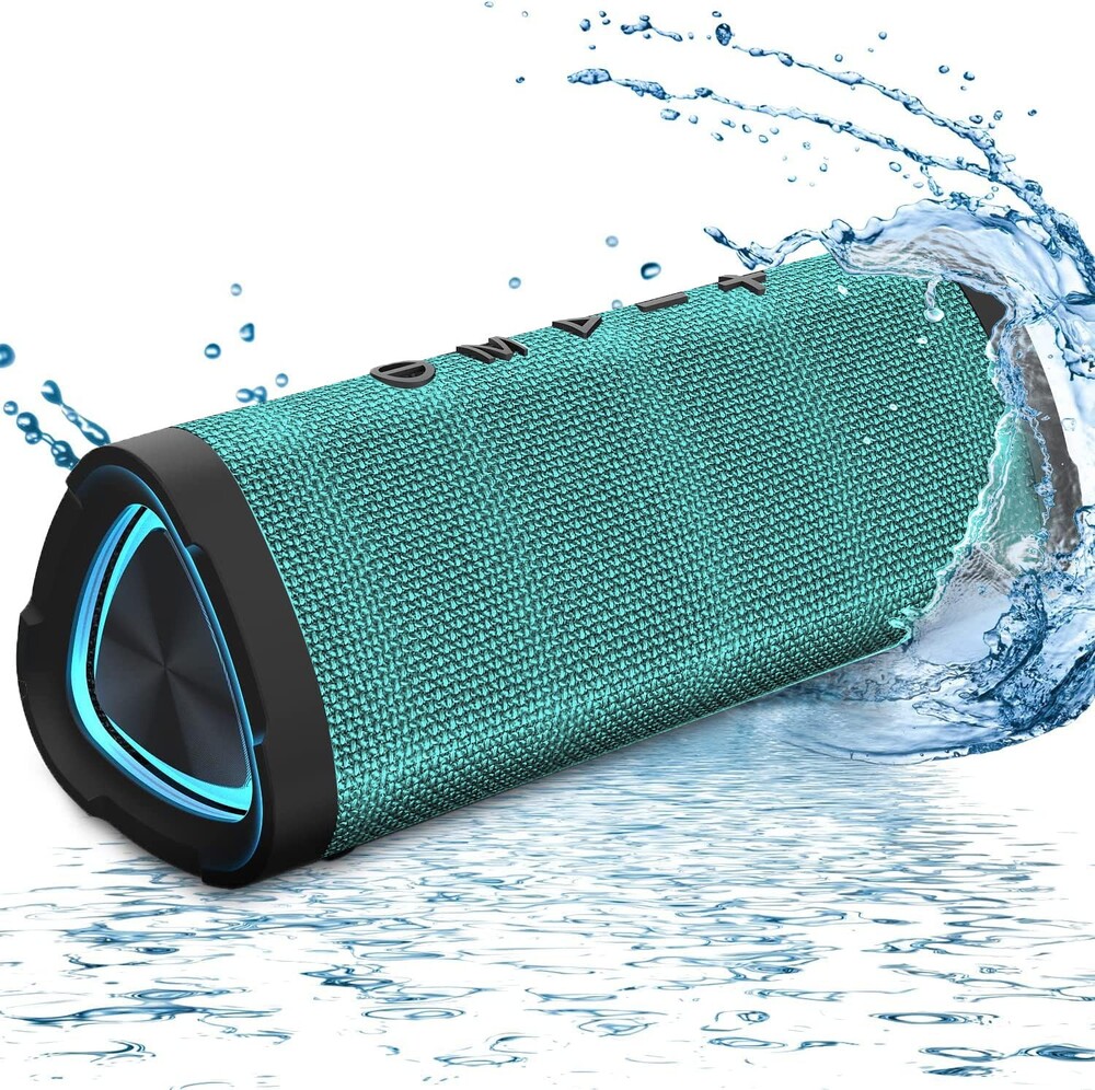 Vanzon V40 Bluetooth Speakers, Portable Wireless Speaker V5.0 with 24W Loud Stereo Sound, 24H Playtime, TWS & IPX7 Waterproof, Suitable for Travel, Home and Outdoors-Light Green (HIJ)