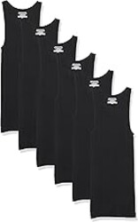 Amazon Essentials Men's Lightweight Breathable Cotton Slim Fit Tank Undershirts